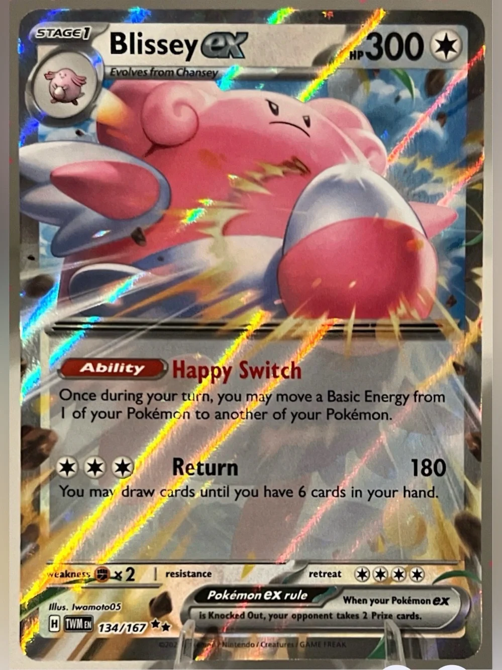 Pokémon TCG: Twilight Masquerade- BLISSEY EX 134/167 NM